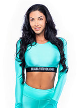 LONG SLEEVE CROP TOP SEYCHELLES